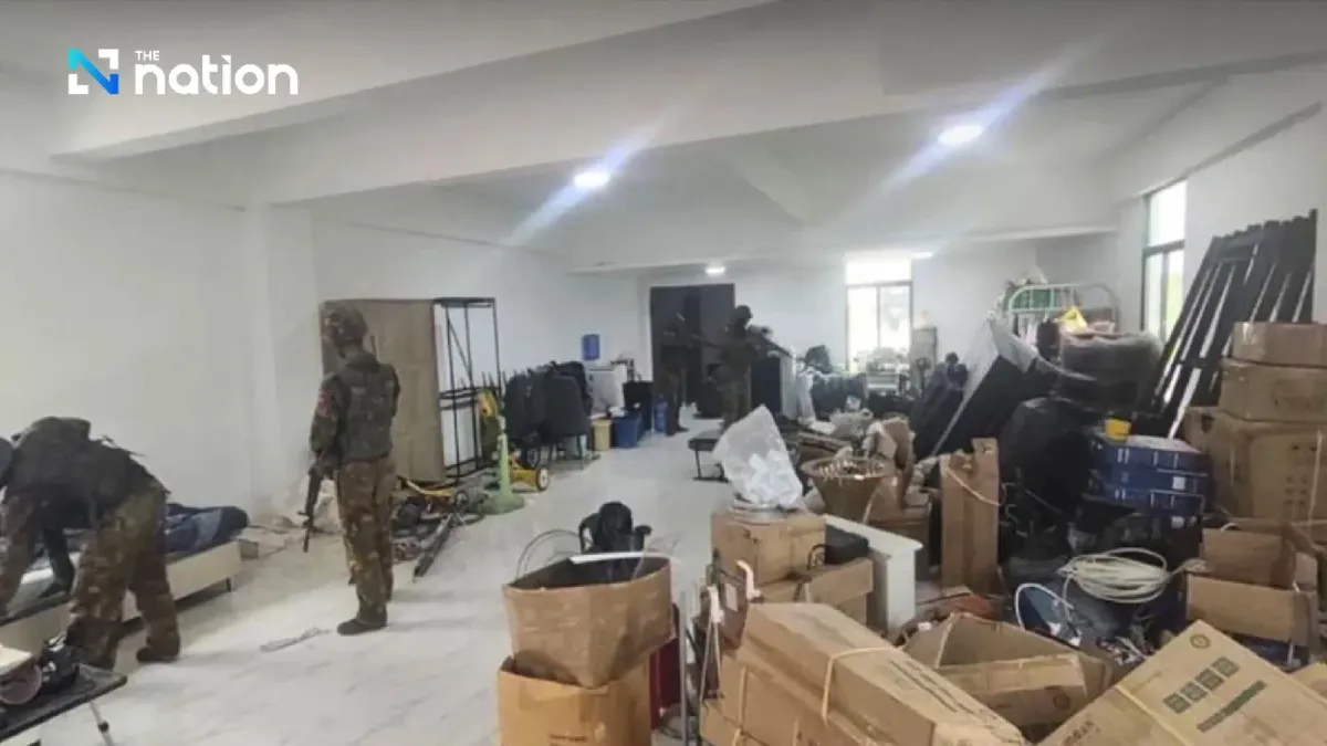 Myanmar bắt giữ hơn 2.000 người tại trung tâm lừa đảo trực tuyến giáp Thái Lan- Ảnh 1.